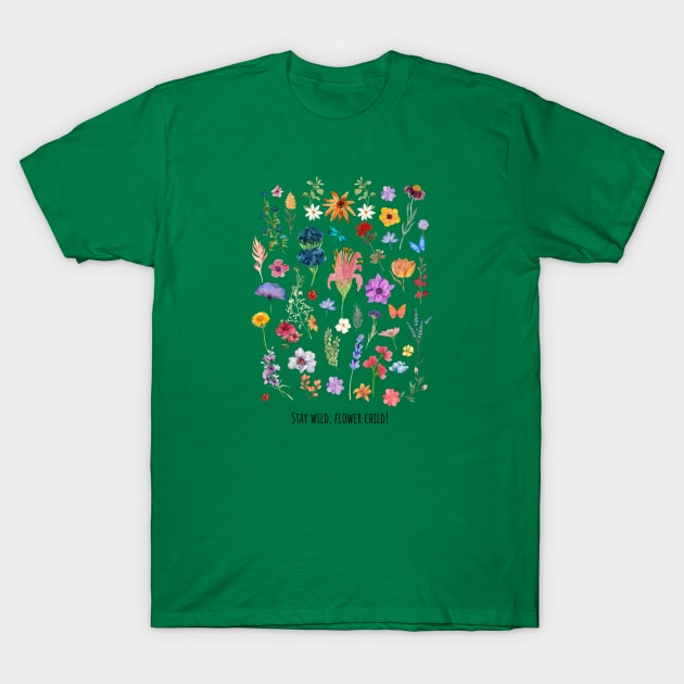 Wildflowers T-Shirt by Art ucef